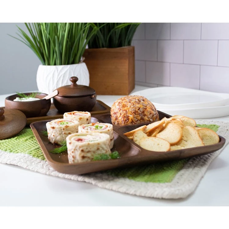 BergHOFF 10" X 10" X 1" Acacia Wood Tray 5 BergHOFF 10" X 10" X 1" Acacia Wood Tray - Image 3