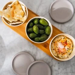 BergHOFF Leo 0.29-Quart Bamboo Covered Bowl Set With Bamboo Tray Six-Piece Set -BergHOFF Shop 763833 2