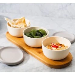 BergHOFF Leo 0.29-Quart Bamboo Covered Bowl Set With Bamboo Tray Six-Piece Set -BergHOFF Shop 763833 3