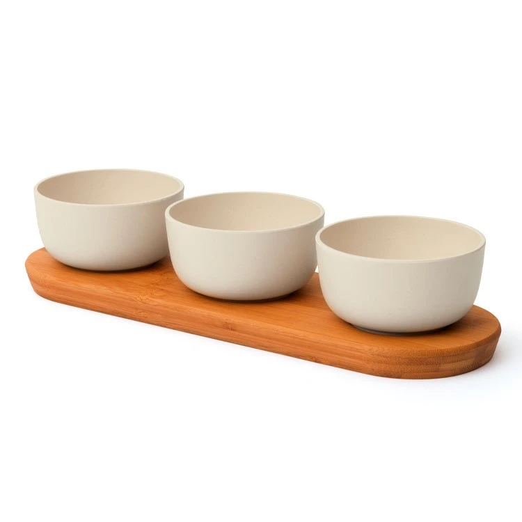BergHOFF Leo 0.29-Quart Bowl Set With Bamboo Tray Three-Piece Set 4 BergHOFF Leo 0.29-Quart Bowl Set With Bamboo Tray Three-Piece Set - Image 2