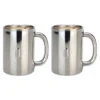 BergHOFF Straight 12 Oz 18/10 Stainless Steel Coffee Mugs Set Of 2 -BergHOFF Shop 764149