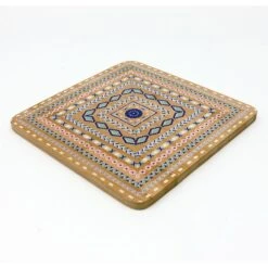 BergHOFF Bamboo Multi-Colored Trivets Set Of 4