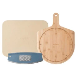 BergHOFF Leo Pizza Stone, Cutter, And Paddle Set