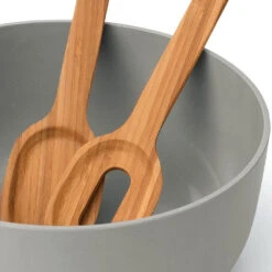 BergHOFF Leo Bamboo Salad Bowl Three-Piece Set With Servers -BergHOFF Shop 764207 3