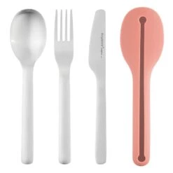 BergHOFF Leo 18/10 Stainless Steel Travel Flatware Four-Piece Set And Holder