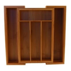 BergHOFF CooknCo Bamboo Six-Slot Expanding Flatware Organizer