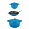 BergHOFF Neo Cast Iron Set 5pc Blue (3qt Cast Iron Covered Stockpot, 5qt Cast Iron Covered Dutch Oven, 10" Cast Iron Fry Pan) 1 BergHOFF Neo Cast Iron Set 5pc Blue (3qt Cast Iron Covered Stockpot, 5qt Cast Iron Covered Dutch Oven, 10" Cast Iron Fry Pan) -BergHOFF Shop BergHOFF 2211613 1