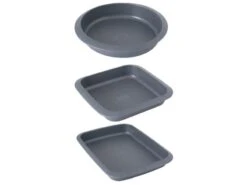BergHOFF Gem 3Pc Cake Pan Set, Square, Rectangular And Round