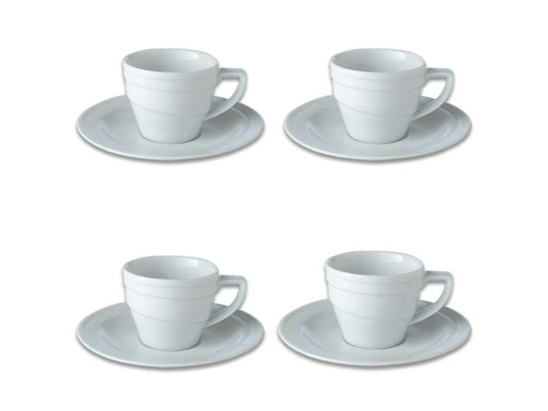 BergHOFF Essentials 3.5oz Porcelain Espresso Cup & Saucers, Set Of 4 3 BergHOFF Essentials 3.5oz Porcelain Espresso Cup & Saucers, Set Of 4