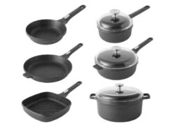 BergHOFF Gem 9pc Cookware Set, Black