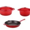BergHOFF Neo 5Pc Cast Iron Set, 5Qt Covered Dutch Oven, 8Qt Covered Dutch Oven, & 10" Fry Pan, Red 2 BergHOFF Neo 5Pc Cast Iron Set, 5Qt Covered Dutch Oven, 8Qt Covered Dutch Oven, & 10" Fry Pan, Red -BergHOFF Shop Berghoff 2211877 1