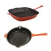 BergHOFF Neo 2pc Cast Iron Set, 10" Fry Pan & 11" Grill Pan, Orange 2 BergHOFF Neo 2pc Cast Iron Set, 10" Fry Pan & 11" Grill Pan, Orange -BergHOFF Shop Berghoff 2211903 1