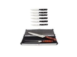 BergHOFF Pakka 8Pc Stainless Steel Cutlery Set, 6Pc Steak Knives & 2pc Carving Sets