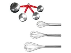 BergHOFF 7Pc Stainless Steel Bake Set, 3Pc Whisks & 4Pc Measuring Cup Set