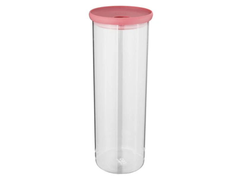 BergHOFF Leo 2Qt Glass Pasta Container, Pink 3 BergHOFF Leo 2Qt Glass Pasta Container, Pink