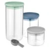 BergHOFF Leo 3Pc Glass Food Container Set, Green, Blue, Gray -BergHOFF Shop Berghoff 3950125 1